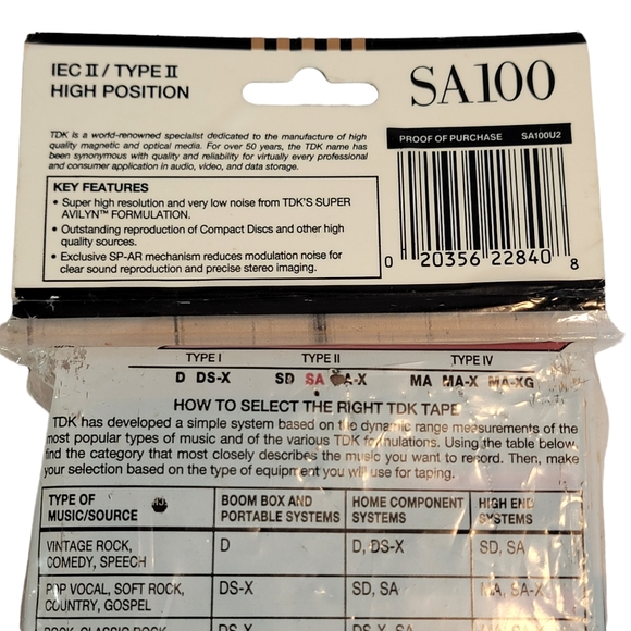 TDK SA100 100 Min 2 Pac NIP With Bonus Basf Extra1 NIP 90 Min - Picture 8 of 10